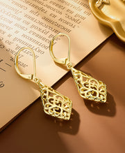 Geometric Filigree Drop Earrings