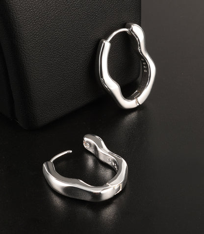 Irregular Huggie Hoop Earrings