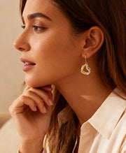 Romantic Layered Heart Drop Earrings