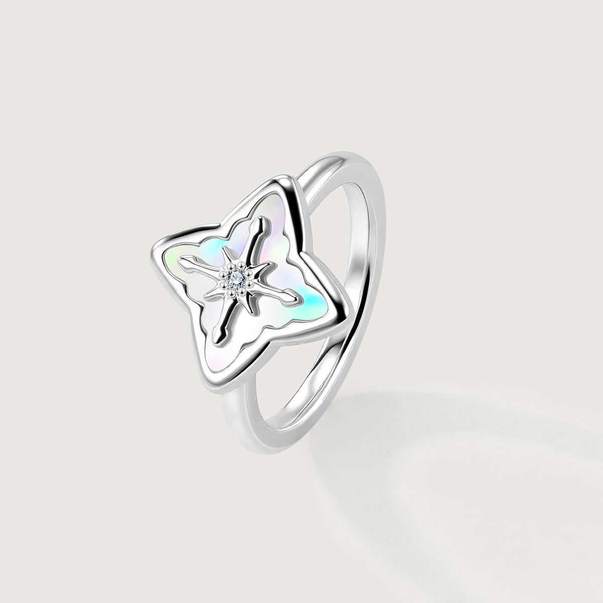 Shellstar Mother-of-Pearl Star Ring ALR0057