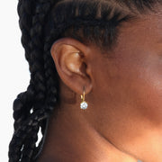 925 Sterling Silver Earring for Women,0.5ct-2ct D Color 14K Gold Plated Stud Moissanite Earrings Birthday Day Gifts for Women