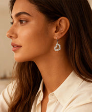 Romantic Layered Heart Drop Earrings