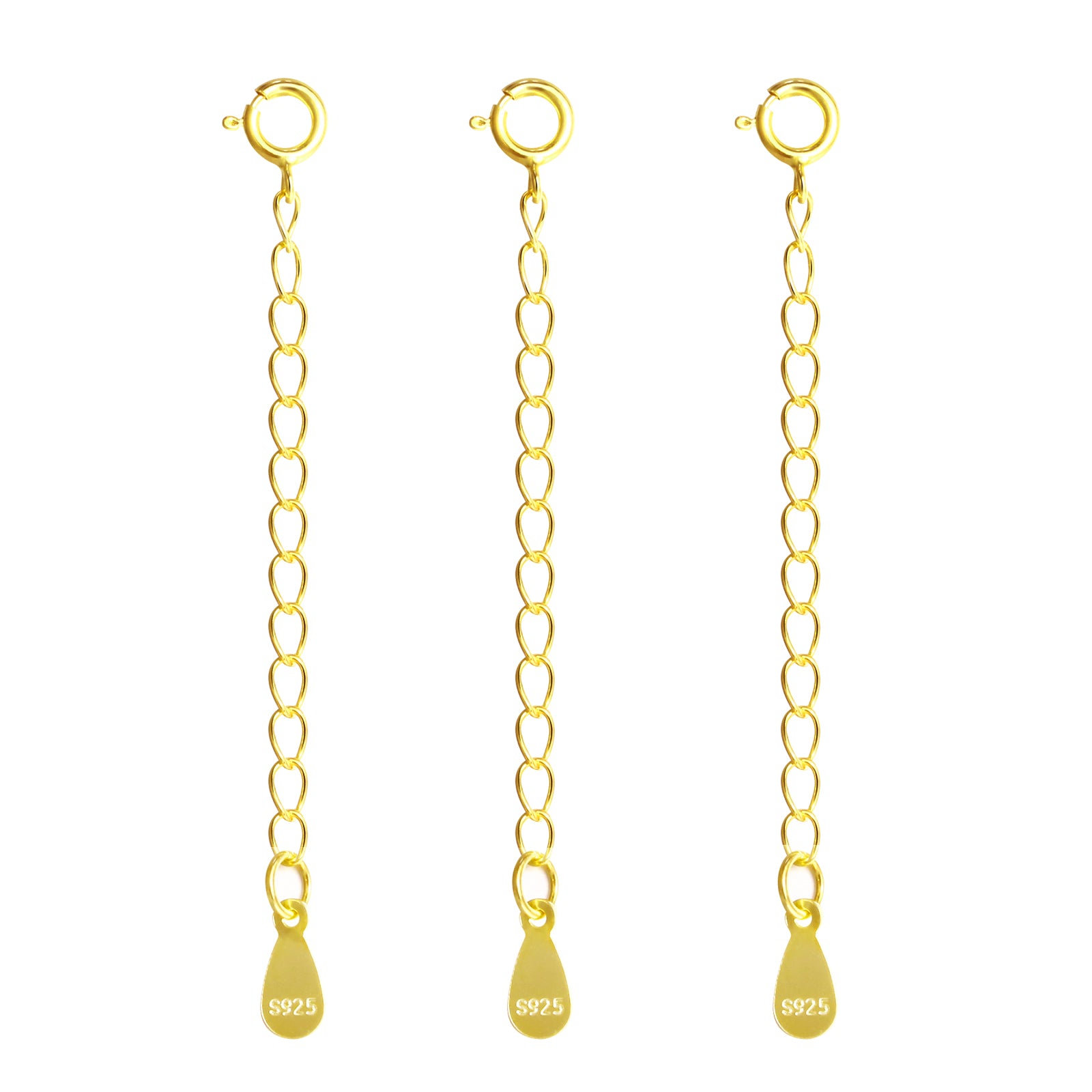 Teardrop Chain Necklace Extender Set - 2 Inch