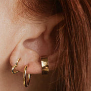 Alexcraft 3 Pairs Small Huggie Hoop Earrings Set 14K Gold Plated Hypoallergenic Heart Hoop Earrings for Women Gifts for Mom