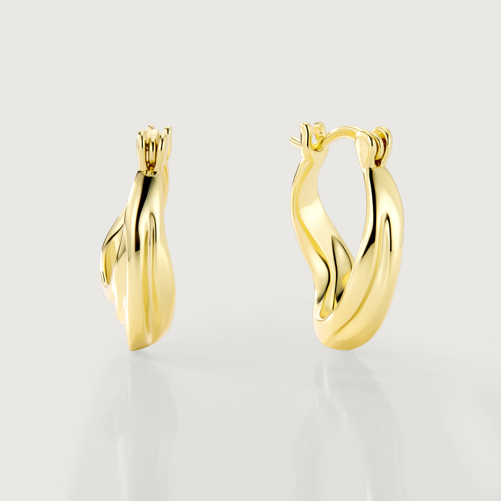 Flowline Sculpted Ripple Hoop Earrings