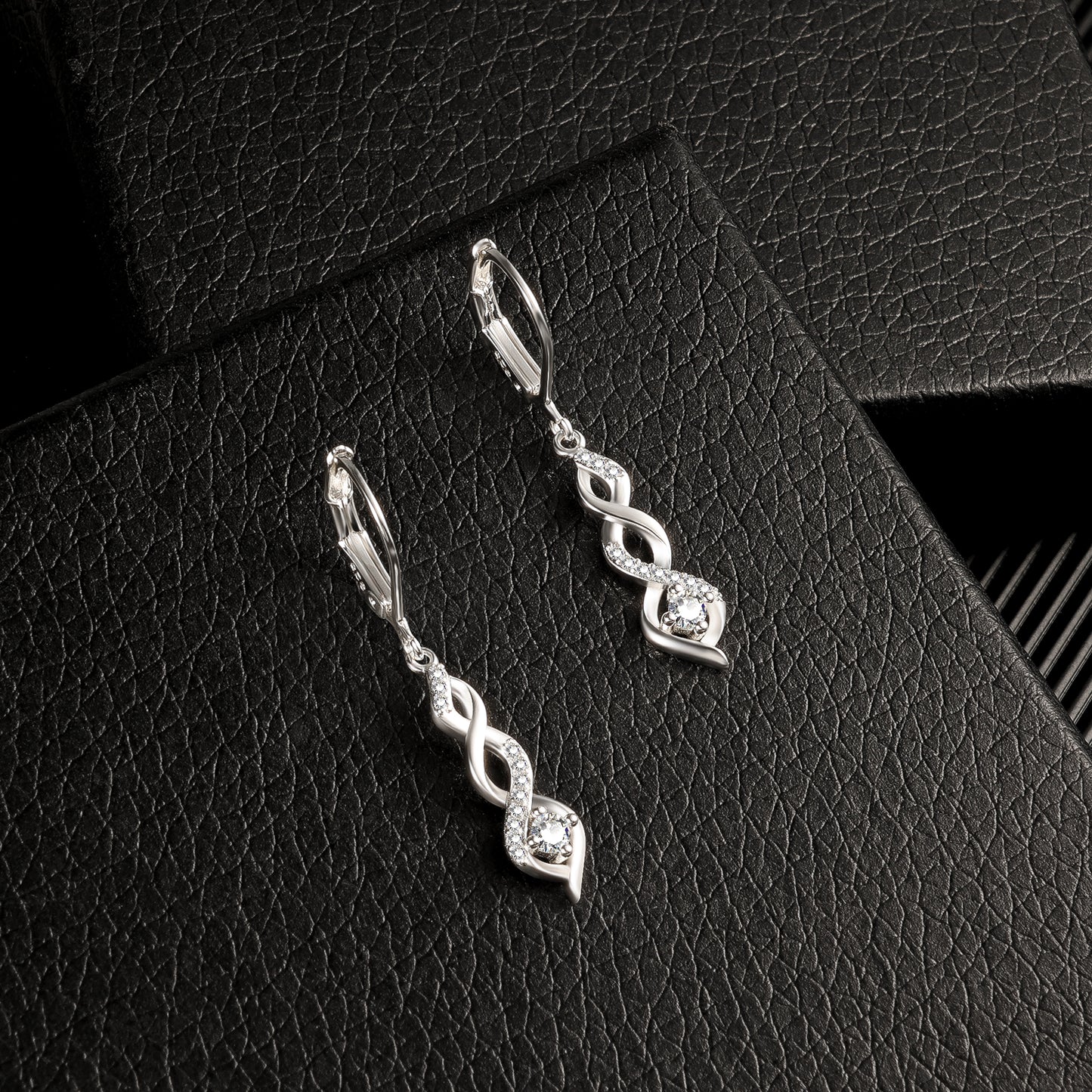 Cubic Spiral Drop Earrings