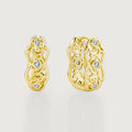Linework Filigree Vine Hoop Earrings