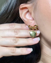 Ribbon Bow Dangle Drop Earrings