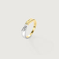 Flowline Two-Tone Wave Stackable Band Ring
