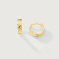 Flowline Textured Huggie Hoop Earrings