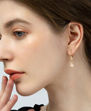 CZ Infinity Dangle Earrings