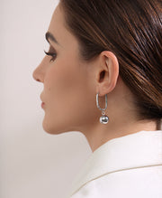 Ball Long Drop Earrings