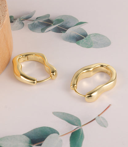 Irregular Huggie Hoop Earrings