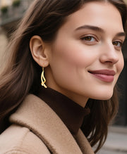 Linear Twist Drop earrings