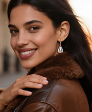 Hammered Waterdrop Earrings