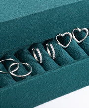 3 Pairs Small Huggie Hoop Earrings Set