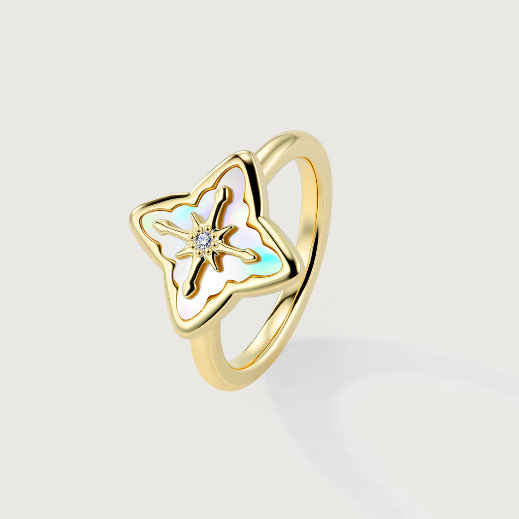 Shellstar Mother-of-Pearl Star Ring ALR0056