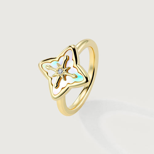 Shellstar Mother-of-Pearl Star Ring ALR0056