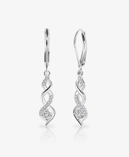 Cubic Spiral Drop Earrings