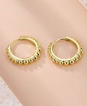 Beaded Huggie Hoops