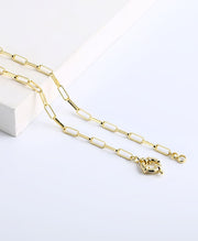 Plated Paper Clip Chain Necklace
