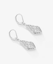 Geometric Filigree Drop Earrings