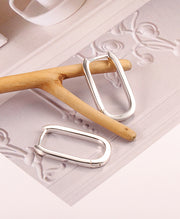 Geometric Rectangle Hoop Earrings