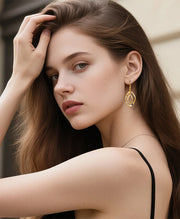 Double Twist Drop Earrings