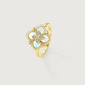 Shellstar Mother-of-Pearl Clover Star Ring