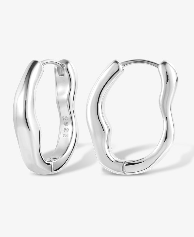 Irregular Huggie Hoop Earrings