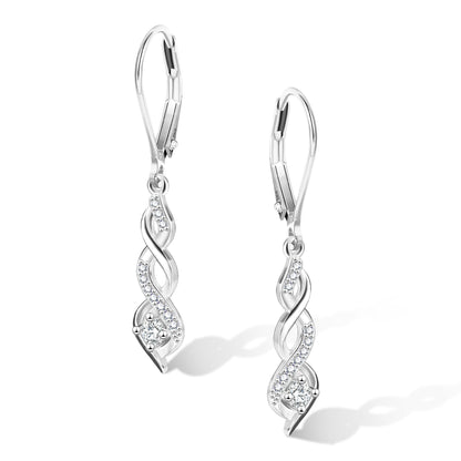 Cubic Spiral Drop Earrings