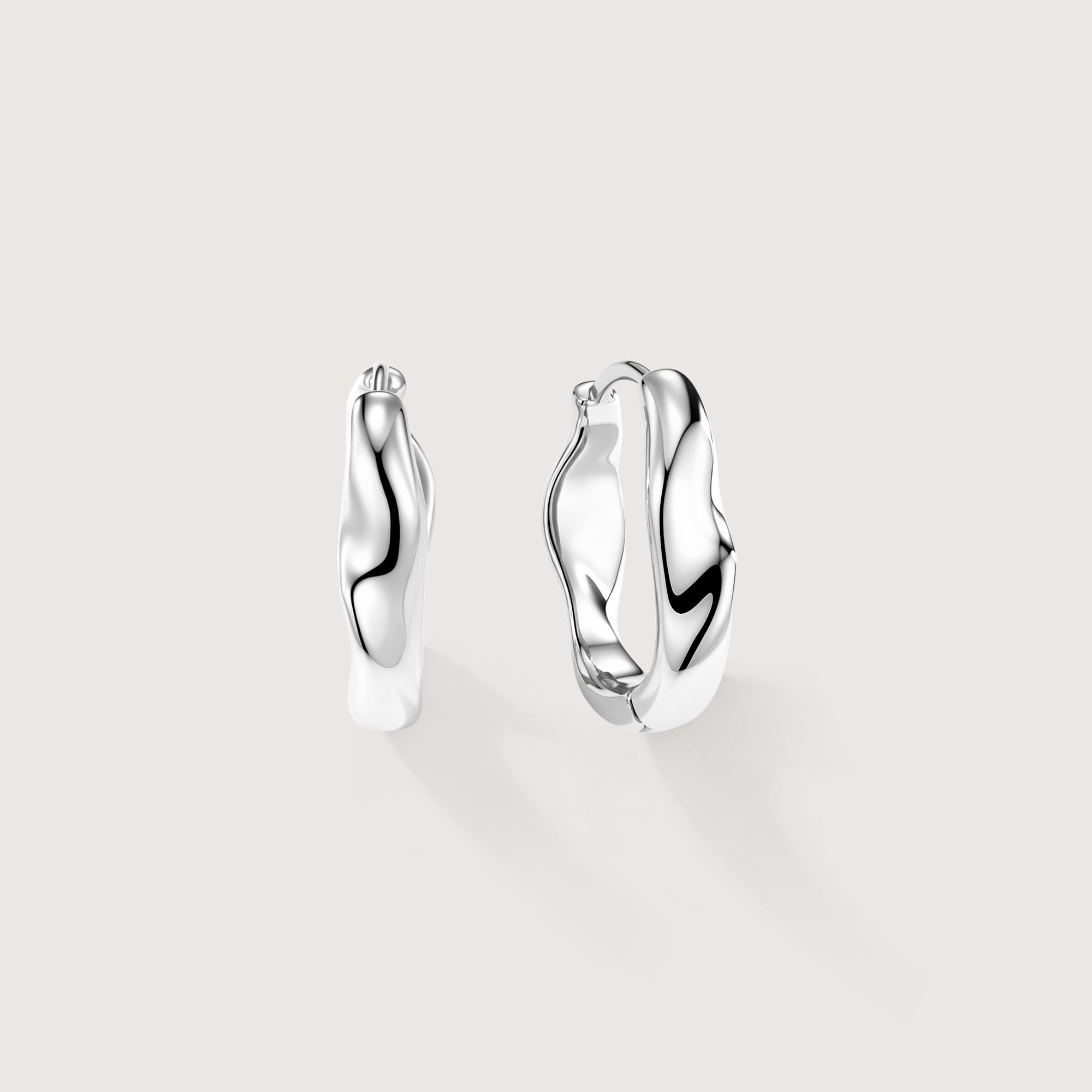 Flowline Sculpted Fluid Hoop Earrings