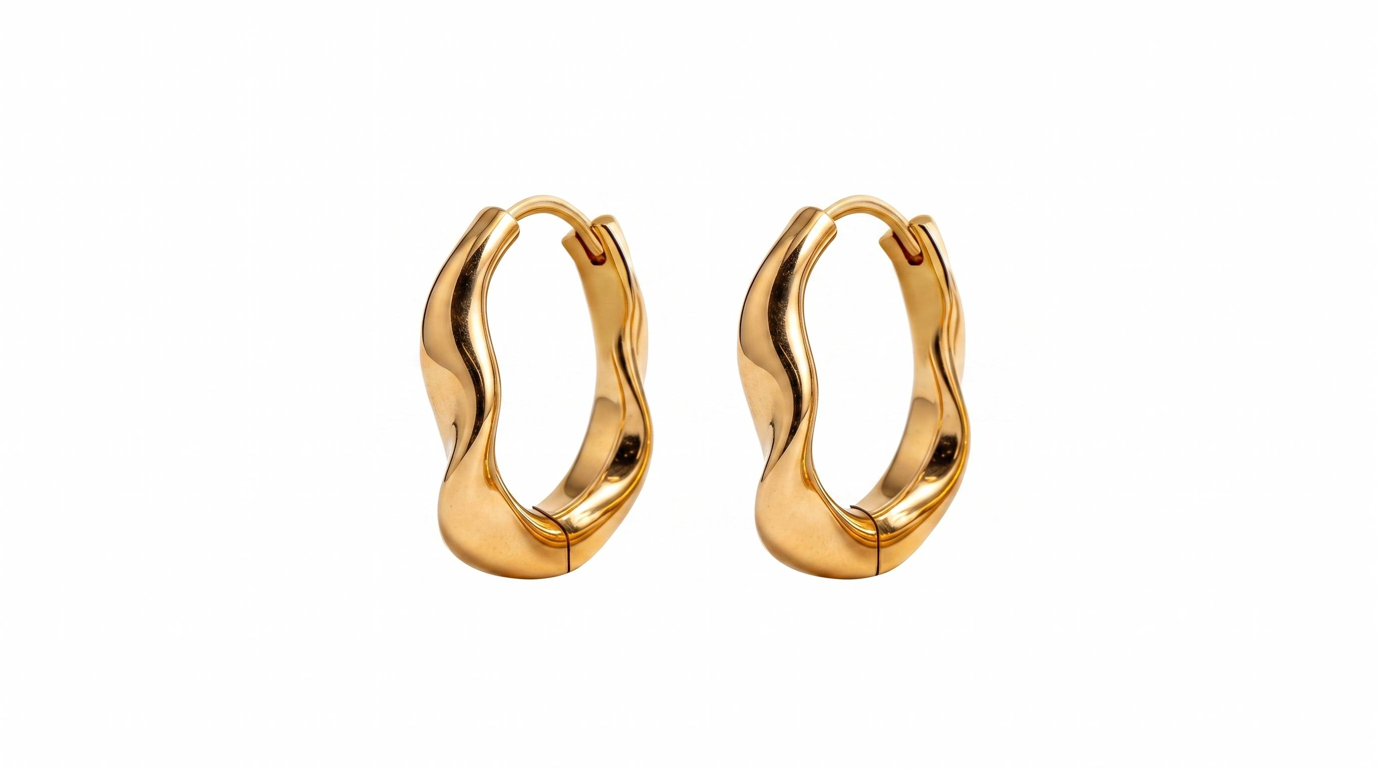 Flowline Sculpted Fluid Hoop Earrings