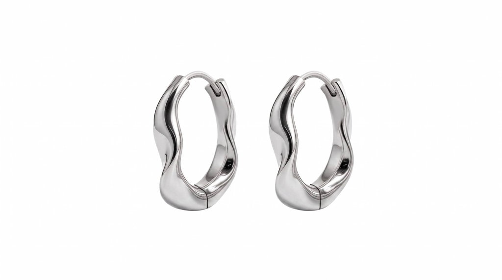 Flowline Sculpted Fluid Hoop Earrings