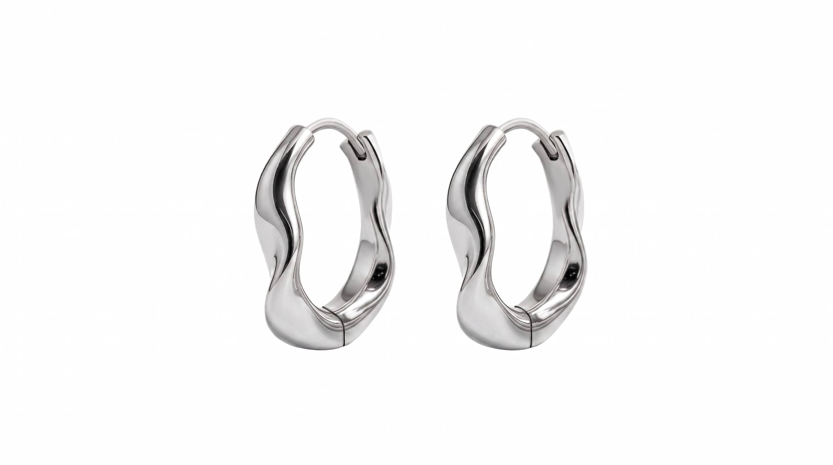 Flowline Sculpted Fluid Hoop Earrings