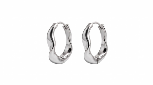 Flowline Sculpted Fluid Hoop Earrings