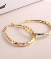 Alexcraft Silver Oval Hoop Earrings Hypoallergenic 14K Gold Plated Sterling Silver Lightweight Oval Hoop Earrings for Women
