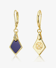 Geometric Rhombus Drop Earrings
