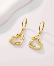 Romantic Layered Heart Drop Earrings