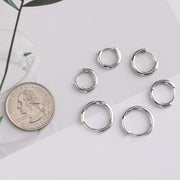 Alexcraft Small Huggie Hoop Earrings for Women 925 Sterling Silver Plated Hypoallergenic Cartilage Huggie Hoops Earrings for Men 3 Pairs