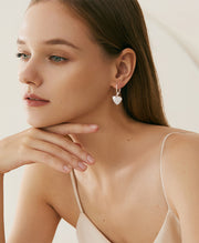 Sparkly Heart Drop Earrings