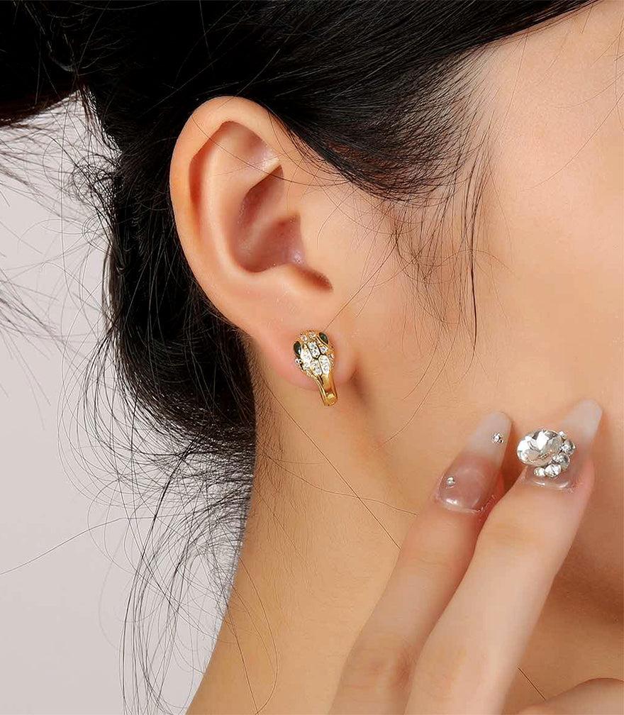 U-Shape CZ Earrings