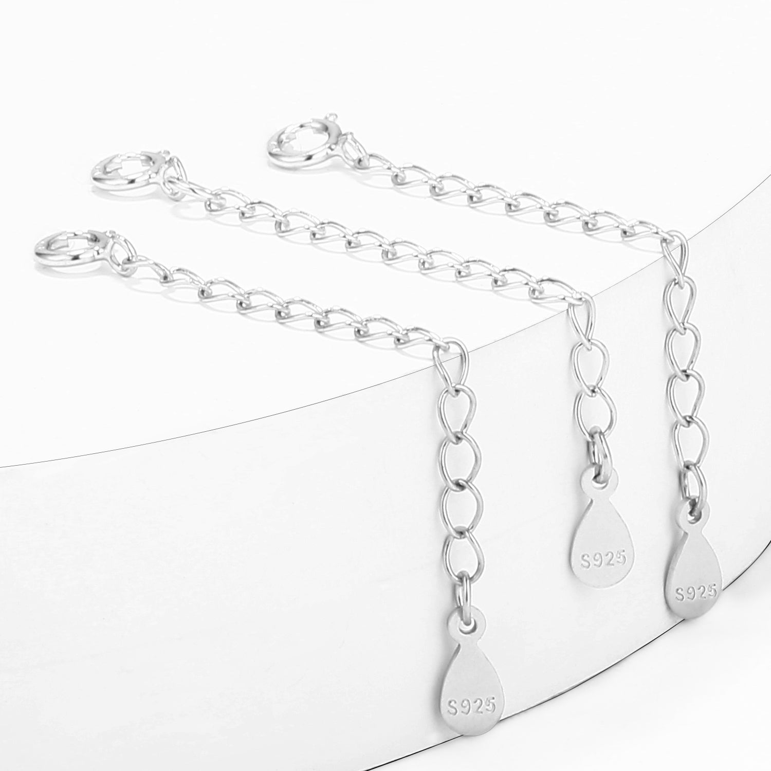 Teardrop Chain Necklace Extender Set - 2 Inch