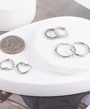 3 Pairs Small Huggie Hoop Earrings Set