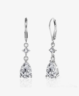 Elegant CZ Teardrop Earrings