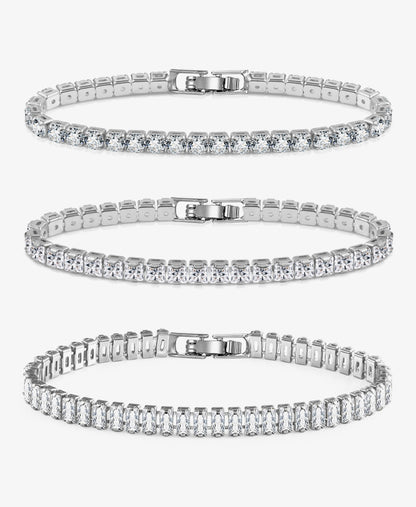 Diamond Tennis Bracelets Set