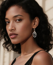 Double Twist Drop Earrings