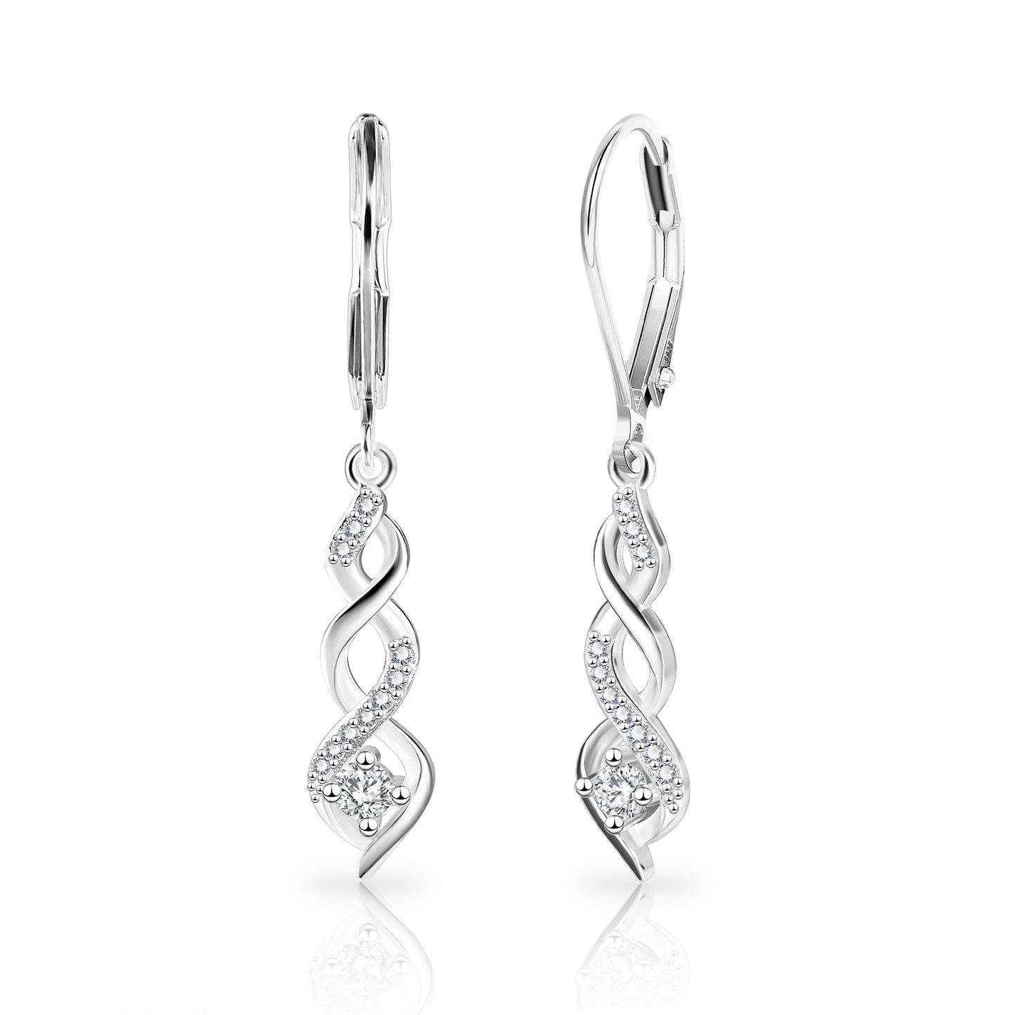 Cubic Spiral Drop Earrings