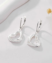 Romantic Layered Heart Drop Earrings