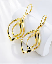Double Twist Drop Earrings